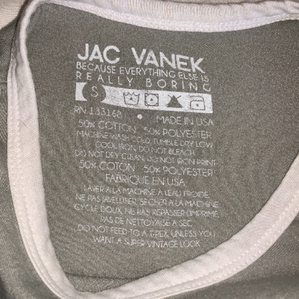 Jac Vanek Gray "Sorry I'm Late" Graphic T-Shirt - Picture 5 of 5
